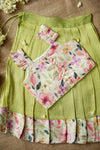 Ishara pastel green kids pavadai set Mini
