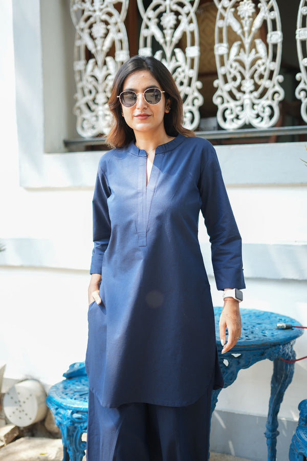 Malina Navy Blue Co - Ords ( Set of 2)