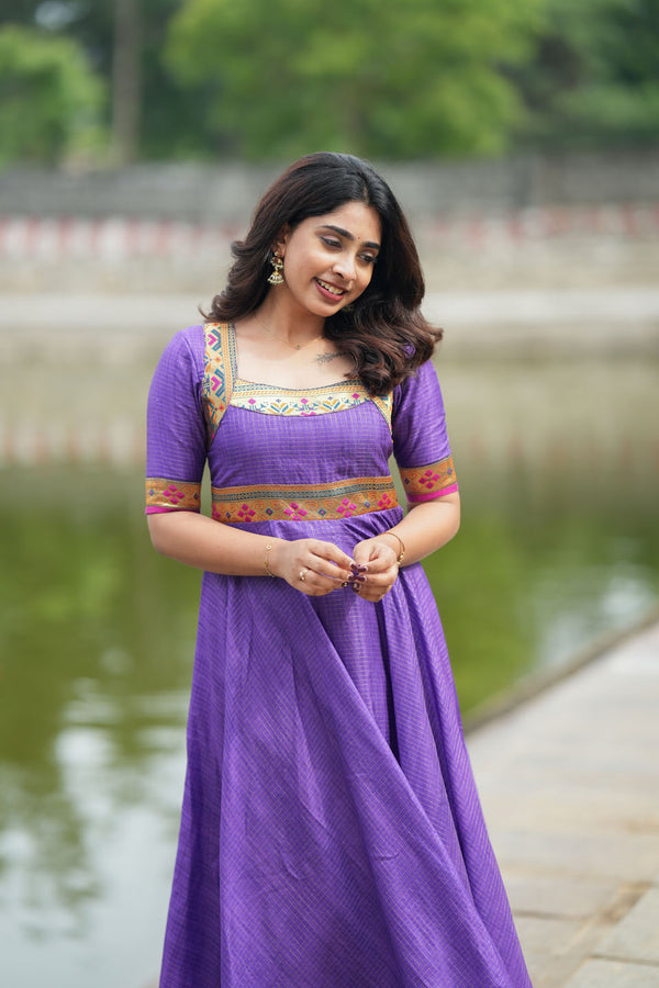 Vaishali Violet maxi Dress