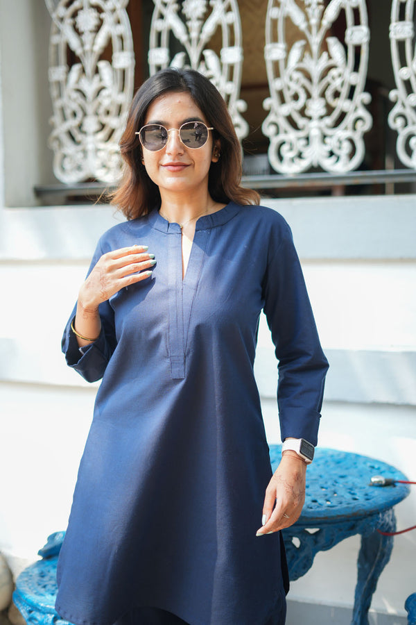 Malina Navy Blue Co - Ords ( Set of 2)