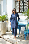 Malina Navy Blue Co - Ords ( Set of 2)