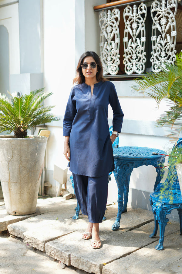 Malina Navy Blue Co - Ords ( Set of 2)