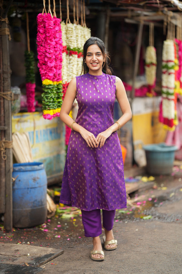 Nalini Violet Kurti Set (Set of 2)