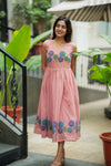 Ivana Pastel Pink Midi Dress
