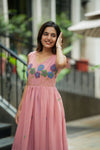 Ivana Pastel Pink Midi Dress