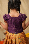 Agalvili Wine & Yellow Lehenga Mini (Set of 2)