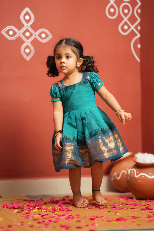 Madhuri blue frock mini