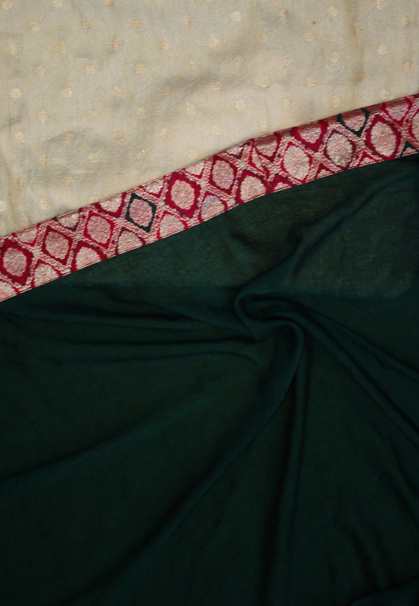 Aadhya Ivory with Green Kurti (Set of 2)