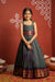 Madhuri Peacock Green Lehenga Mini (Set of 2)