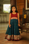 Kalyani Teal Narayanpet Frock Mini