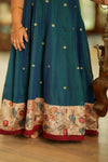 Kalyani Teal Narayanpet Frock Mini