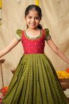 Aditi Green Checks Frock Mini