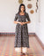 Black Fish Print Kurta (PR)