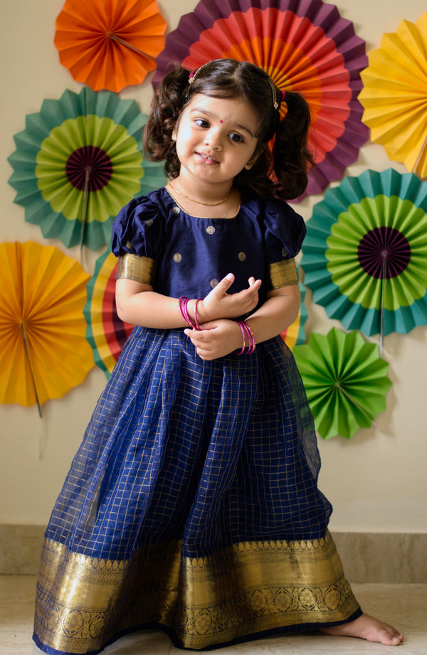 Saatvika Navy Blue Mom & Me