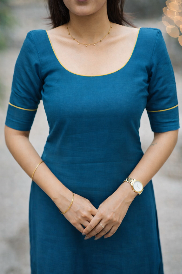 Raha Teal Kurti Set (Set of 2)