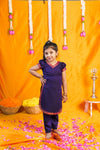 Sreeja Violet Croptop Salwar Mom & Me Set