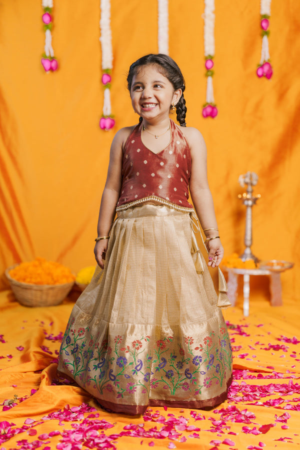 Gargi Gold Lehenga Mini (Set of 2)