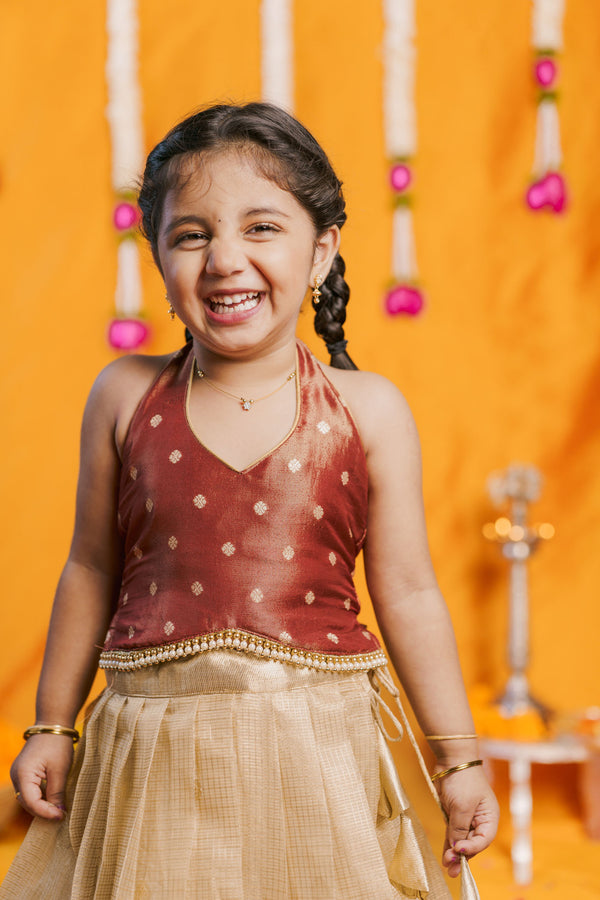 Gargi Gold Lehenga Mini (Set of 2)