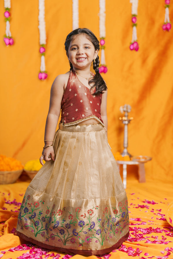 Gargi Gold Lehenga Mini (Set of 2)