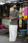 Tushar Black Kalamkari Shirt