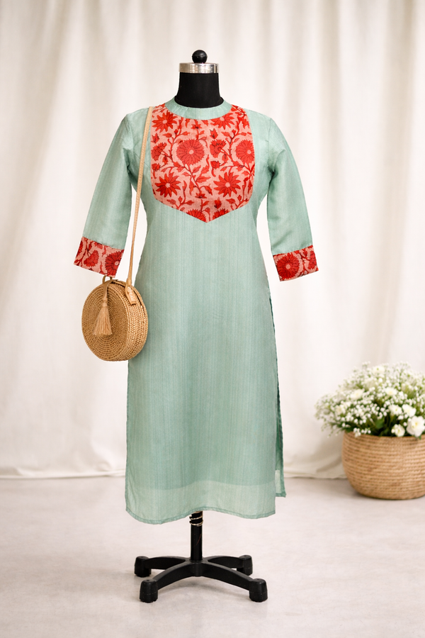 Zara Ice Blue Kurti