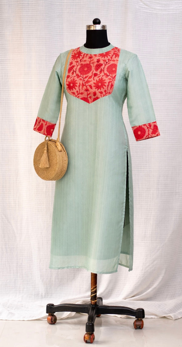 Zara Ice Blue Kurti