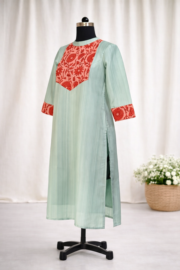 Zara Ice Blue Kurti