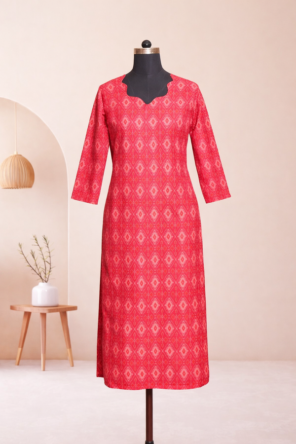 Yuva Peach Kurti