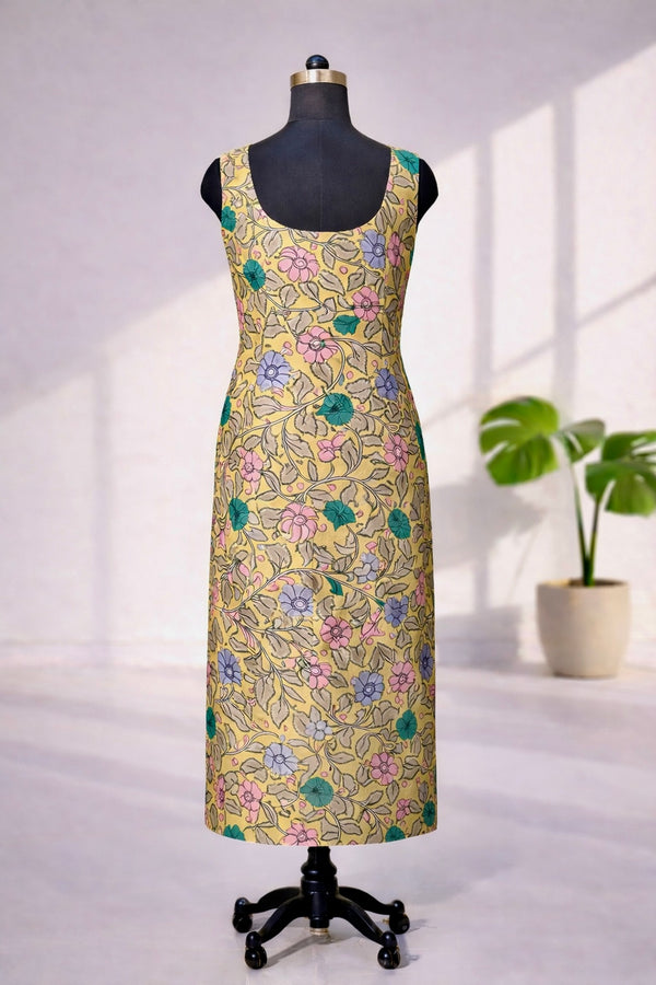 Thaarika Olive Yellow Kurti