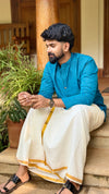 Ved - Blue checks Kurta