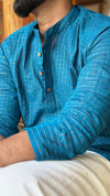 Ved - Blue checks Kurta