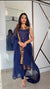 Vedika Navy Chettinad Cotton Kurti Set (Set of 2)