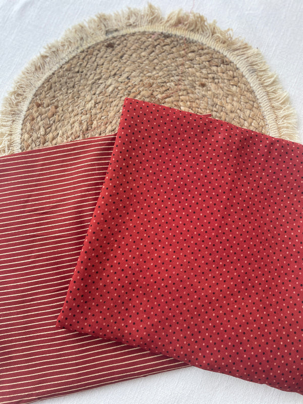 Maroon – Handloom Cotton Top & Bottom Set