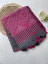 Grey Mul Mul Cotton Saree