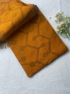 Mustard & Brown Mul Mul Cotton Saree