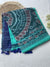 Teal & Navy Ikat Mul Cotton Saree