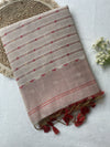 Rose Beige Mul Mul Cotton Saree