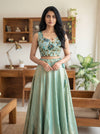 Chandrika Blue Croptop & Skirt ( Set of 2 )