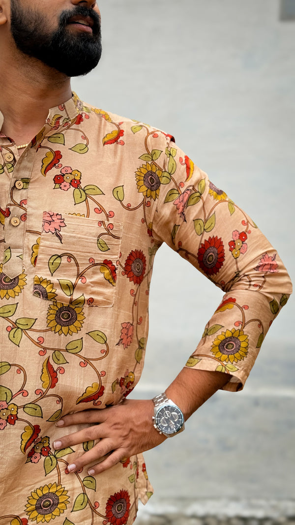 Arsh - Beige Kalamkari kurta