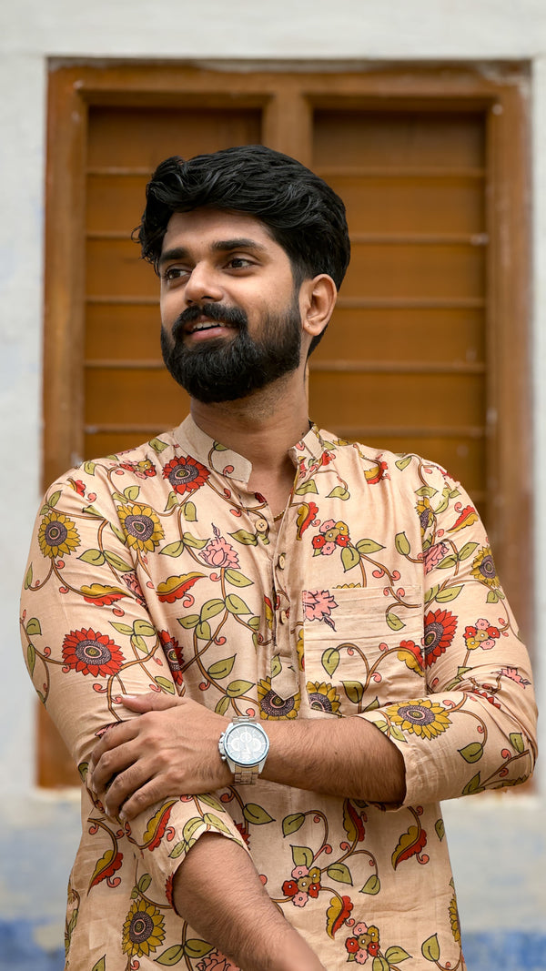 Arsh - Beige Kalamkari kurta