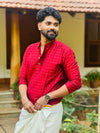 Ved - Maroon checks Kurta