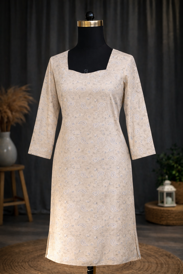 Jahnvi Light Grey Kurti Set