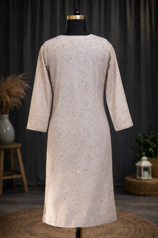 Jahnvi Light Grey Kurti Set