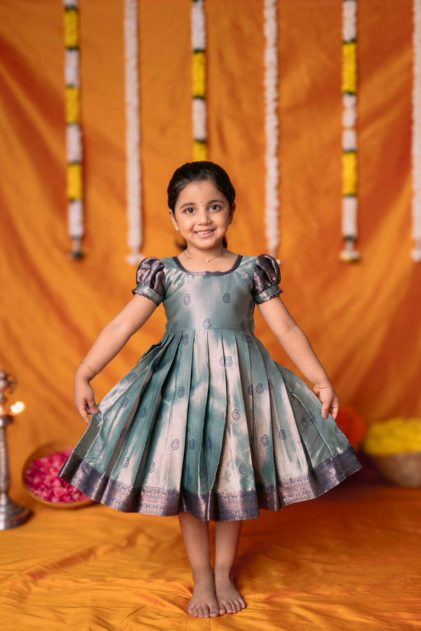 Yamini Turquoise Blue Frock Mini