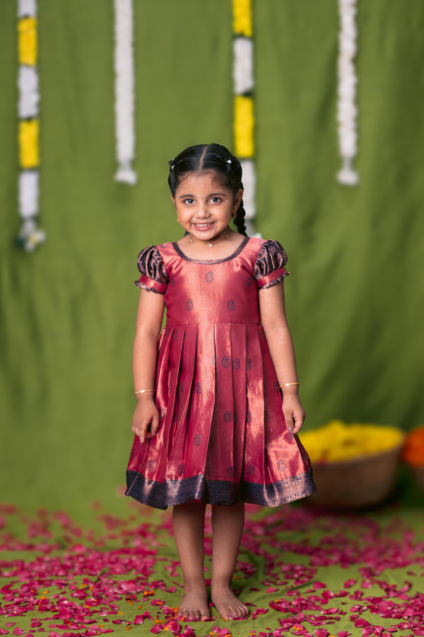 Yamini Deep Peach Frock Mini