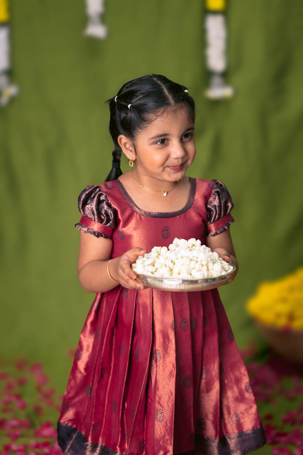 Yamini Deep Peach Frock Mini