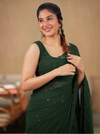 Madhanika Green Saree (Set of 2)