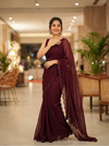 Madhanika Maroon Saree ( Set of 2 )