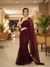 Madhanika Maroon Saree ( Set of 2 )