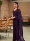 Madhanika VioletSaree (Set of 2)